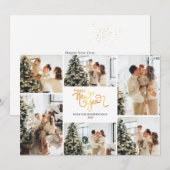 Festive Cheers | Elegant Happy New Year 6 Photo シーズンカード (正面/裏面)