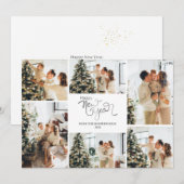 Festive Cheers | Elegant Happy New Year 6 Photo シーズンカード (正面/裏面)