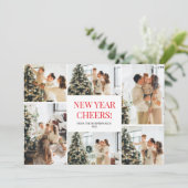 Festive Cheers | Elegant Happy New Year 6 Photo シーズンカード (スタンド正面)