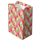 Festive chevron Gift Bag ミディアムペーパーバッグ (裏面アングル)