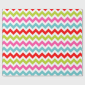 Festive Chevron Pattern – Retro Holiday Stripes ラッピングペーパー (フラット)