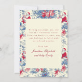 Festive Chinoiserie Toile De Jouy Photo Christmas シーズンカード (裏面)