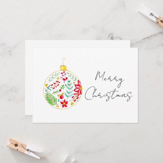 Festive Christmas Ball  招待状 (正面/裏面インサイチュ)