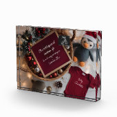 Festive Christmas basket pregnancy announcement  フォトブロック (右)