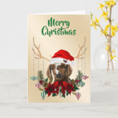 Festive Christmas Boer Goat Kid カード (黄色い花)