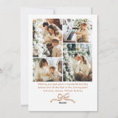 Festive Christmas Boho Beige Bow Ribbon 5 Photo シーズンカード (裏面)