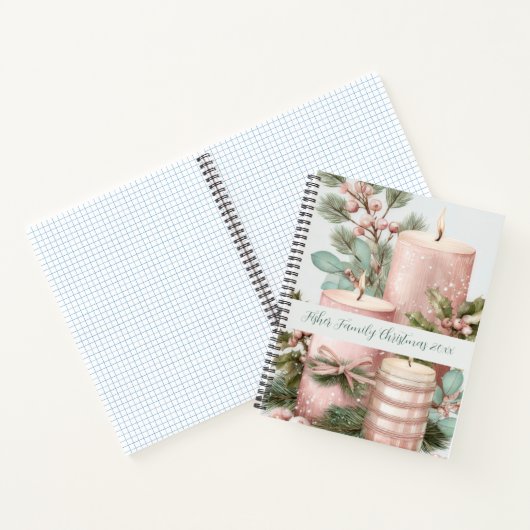 Festive Christmas Candles Memory ノートブック (内部)