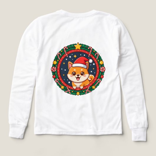 Festive Christmas Cartoon Dog (デザイン背面)