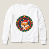 Festive Christmas Cartoon Dog (デザイン正面)