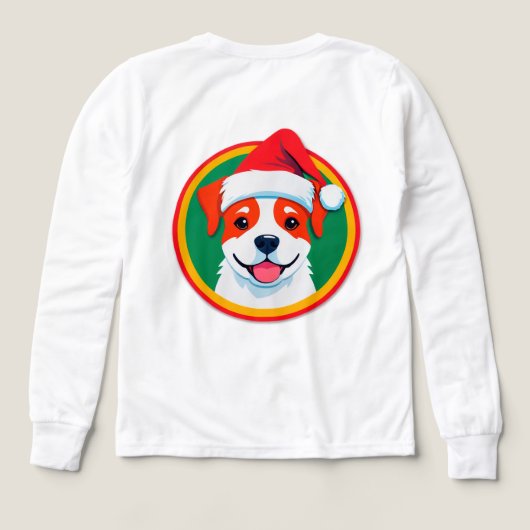 Festive Christmas Cartoon Dog (デザイン背面)
