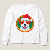 Festive Christmas Cartoon Dog (デザイン正面)