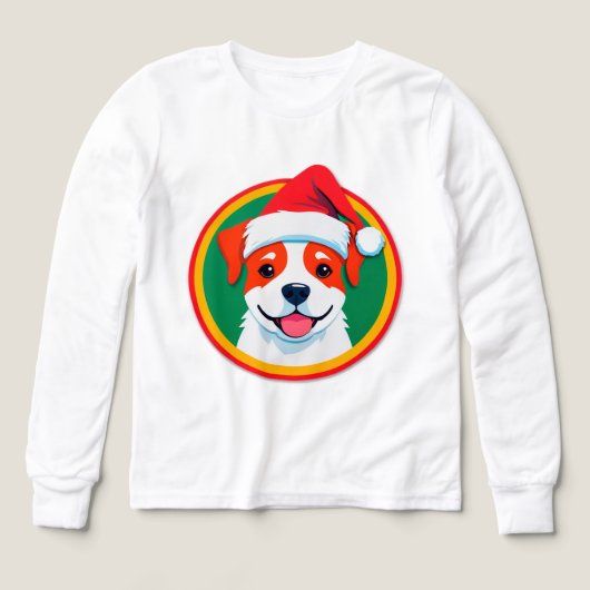 Festive Christmas Cartoon Dog (デザイン正面)