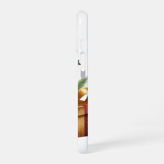 Festive Christmas Cat customizable iPhone 16ケース (左側面)