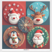 Festive Christmas Characters Collection シール (シート)