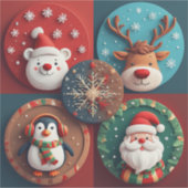 Festive Christmas Characters Collection シール (正面)