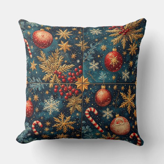 Festive Christmas Decor クッション (正面)