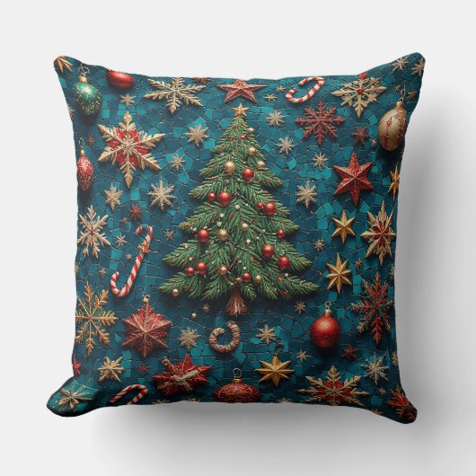 Festive Christmas Decor クッション (正面)
