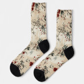 Festive Christmas Design Crew Socks ソックス (左)