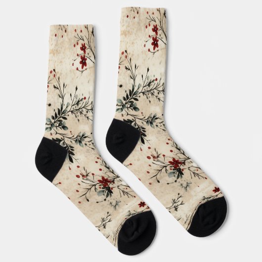 Festive Christmas Design Crew Socks ソックス (右)