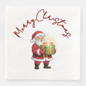 Festive Christmas Dinner Napkin | Holiday Tablewar (正面)