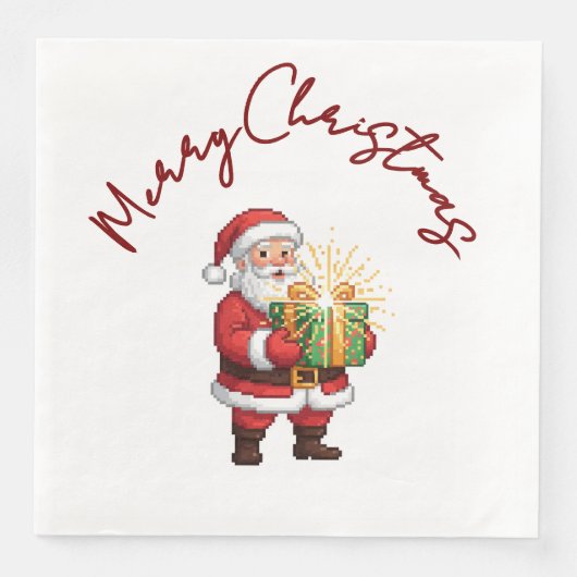 Festive Christmas Dinner Napkin | Holiday Tablewar (正面)