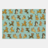 Festive Christmas Dogs ラッピングペーパーシート (正面2)