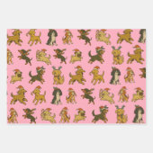 Festive Christmas Dogs ラッピングペーパーシート (正面)