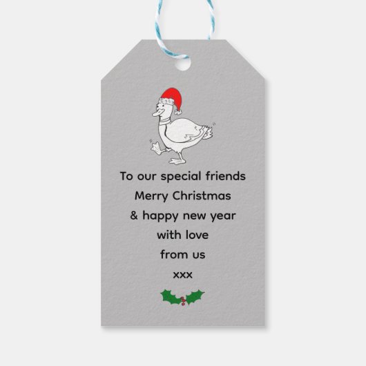 Festive Christmas Ducks ギフトタグ (裏面)