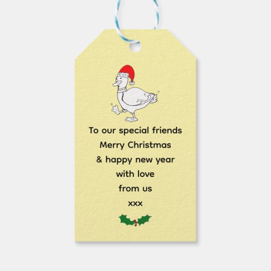 Festive Christmas Ducks ギフトタグ (裏面)