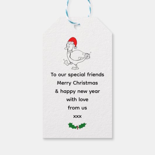 Festive Christmas Ducks ギフトタグ (裏面)