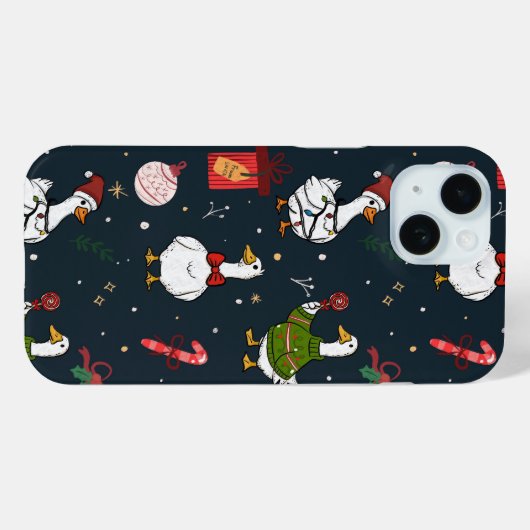 Festive Christmas Ducks Case Case-Mate iPhoneケース (裏面 (横))