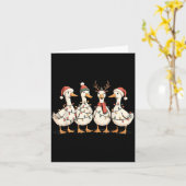 Festive Christmas Ducks Decorative Jolly Xmas Holi カード (黄色い花)