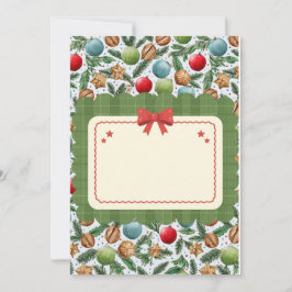 Festive Christmas Flat Card シーズンカード