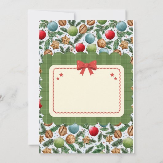 Festive Christmas Flat Card シーズンカード (正面)
