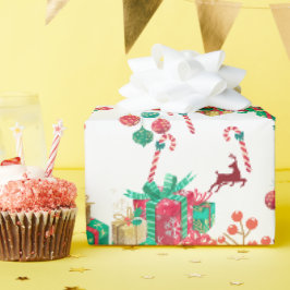 Festive Christmas Gift Wrap ラッピングペーパー