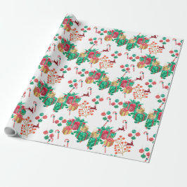 Festive Christmas Gift Wrap ラッピングペーパー