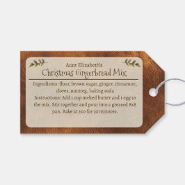 Festive Christmas Gingerbread Mix Personalized  ギフトタグ