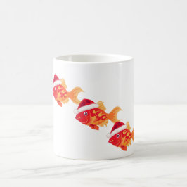 Festive Christmas Goldfish – Cute Holiday Fish コーヒーマグカップ