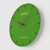 Festive Christmas Green Oversized Wall Clock ラージ壁時計 (傾斜)