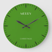 Festive Christmas Green Oversized Wall Clock ラージ壁時計 (正面)