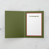 Festive Christmas hedgehog customizable シーズンカード (内部)