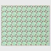 Festive Christmas Holiday Custom ラッピングペーパー (フラット)