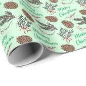 Festive Christmas Holiday Custom ラッピングペーパー (ロールコーナー)