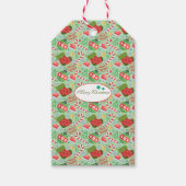 Festive Christmas – Holiday Icons with Stockings ギフトタグ (正面)