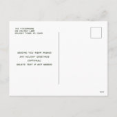 Festive Christmas Holly Holiday Photo Postcard シーズンポストカード (裏面)