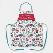 Festive Christmas Kitchen – North Pole Holiday エプロン (正面)