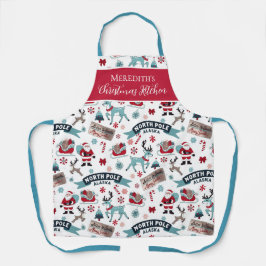 Festive Christmas Kitchen – North Pole Holiday エプロン