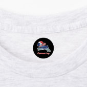 Festive Christmas Leaping Dog | Cute Puppy Santa  ラベル (貼付)