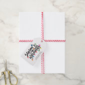 Festive Christmas Lights Seasons Greetings Name ギフトタグ (より糸付き)