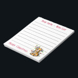 Festive Christmas lion, Santa’s wish list  Note ノートパッド<br><div class="desc">Happy Holidays! cute holiday tiger cub with Holly wreath ! ( original artwork) -Santa wish list / holiday do list stationary
 - customizable! Change or add your own text!</div>